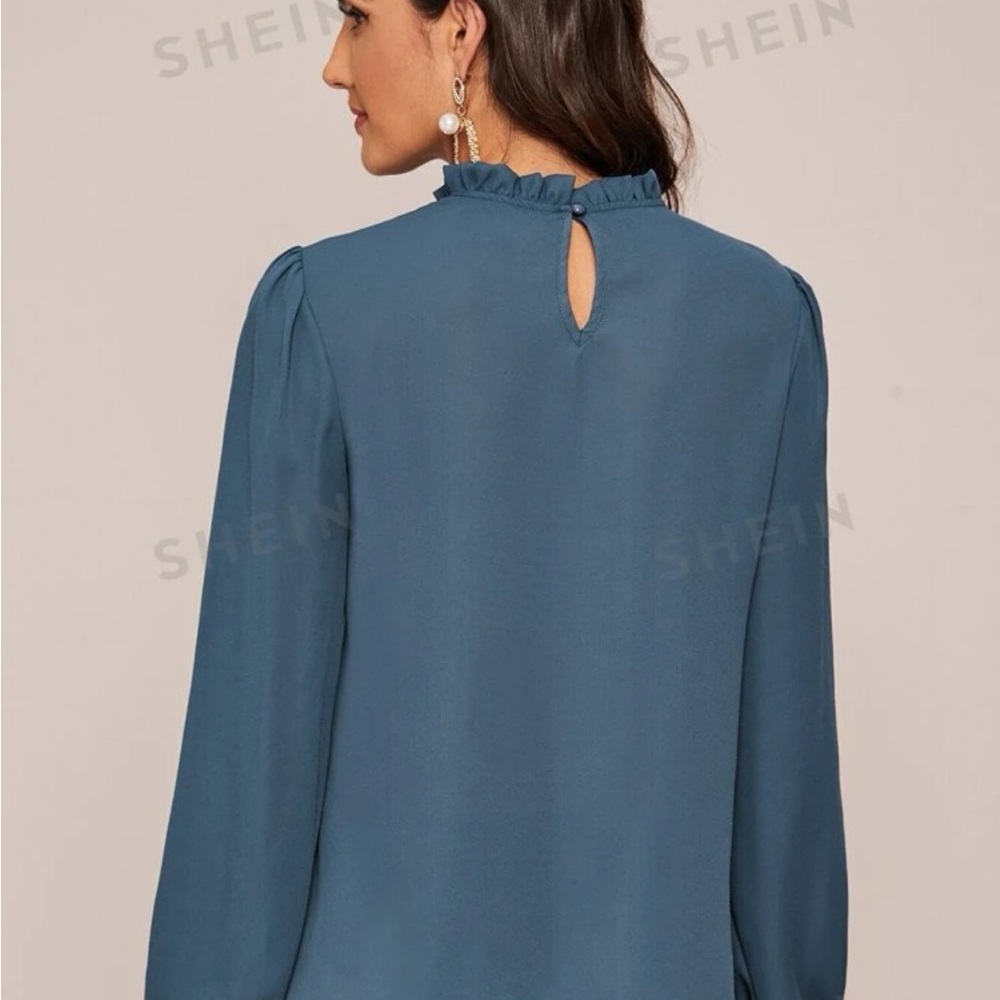 Dusty blue blouse